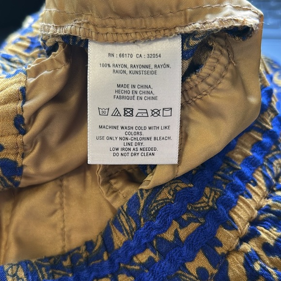 Anthropologie Hei Hei Tana Wide Leg Pant Paisley Gold Blue Womens Size S - Picture 10 of 13